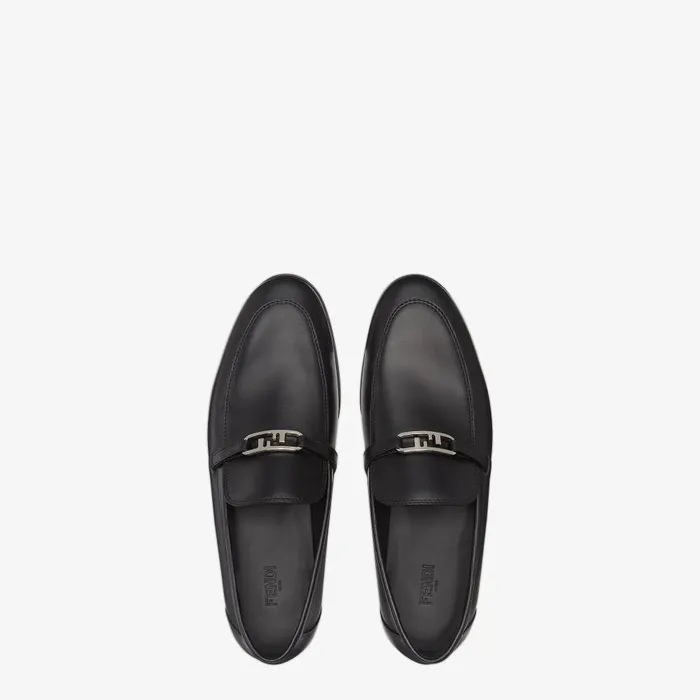 Fendi Loafers and Drivers Fendi O039Lock Loafers Black Leather Loafers 8211 Men