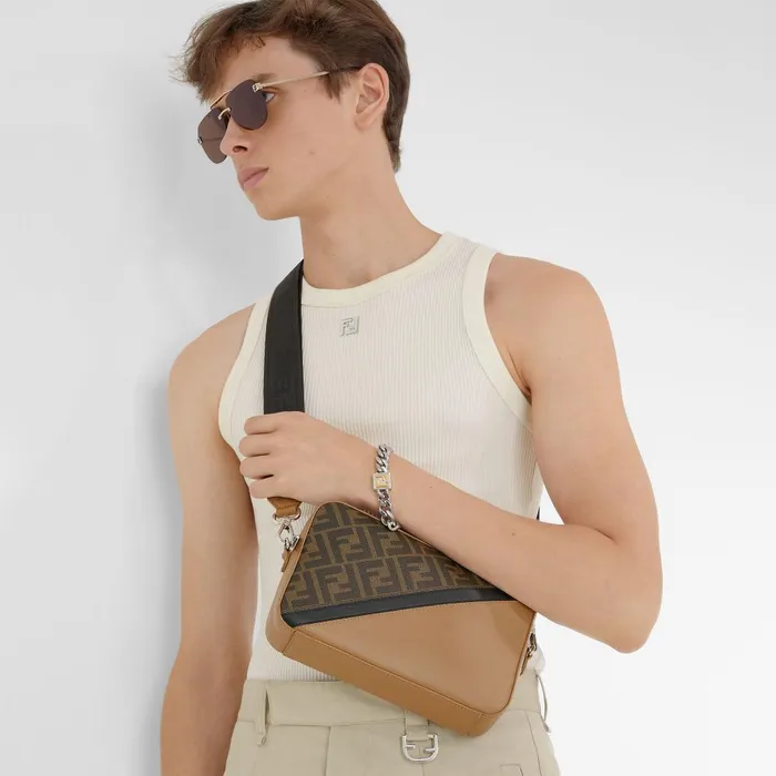 Fendi Messenger Bags Fendi Diagonal Camera Case Multicolor Leather Bag 8211 Men