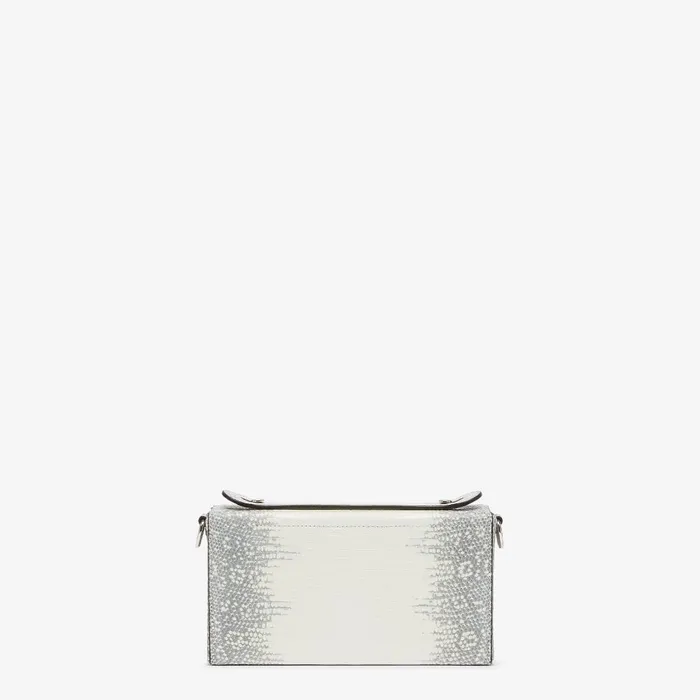 Fendi Messenger Bags Soft Trunk Baguette White Lizard Bag 8211 Men