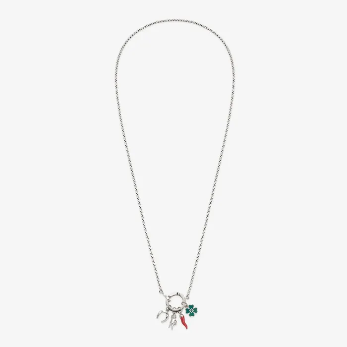 Fendi Necklaces Fendi O039Luck Necklace Silvercolored Necklace 8211 Men