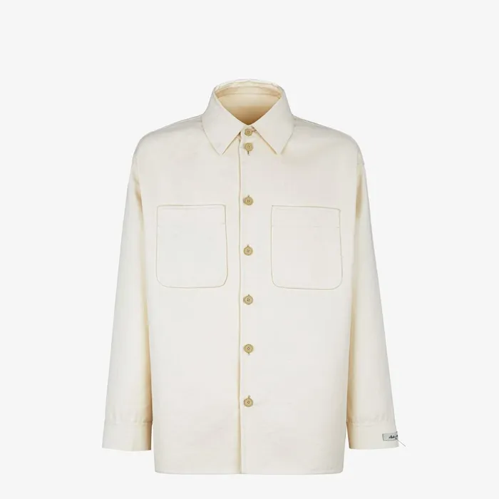 Fendi Outerwear Blouson White FF Cotton GoTo Jacket 8211 Men
