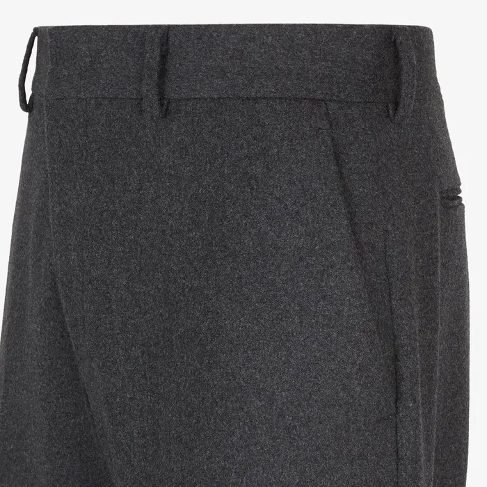 Fendi Pants and Shorts Pants Gray Cashmere Pants 8211 Men