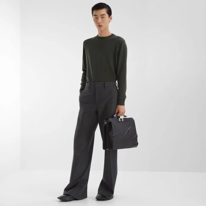 Fendi Pants and Shorts Pants Gray Cashmere Pants 8211 Men