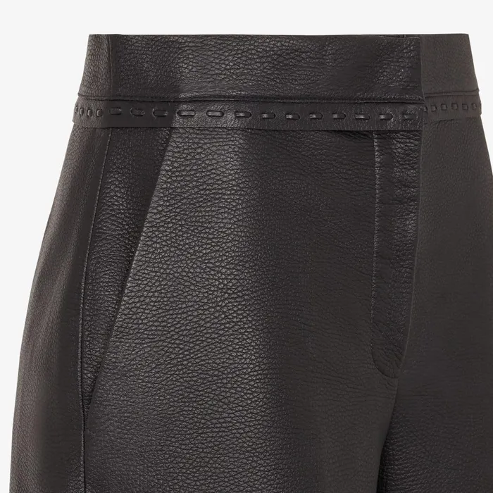 Fendi Pants and Shorts Shorts Black Leather Shorts 8211 Women