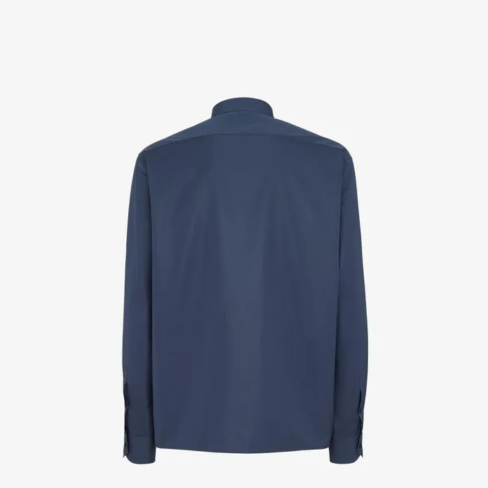 Fendi Shirts Shirt Blue Cotton Shirt 8211 Men