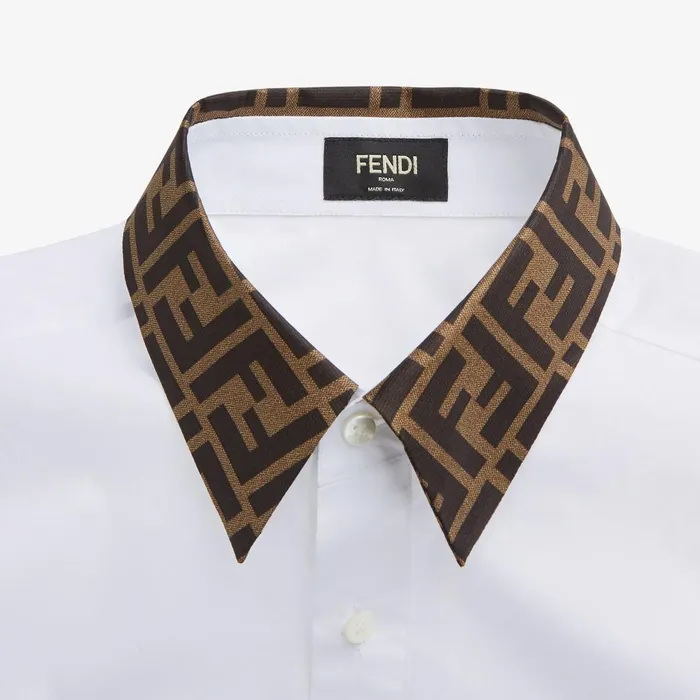 Fendi Shirts Shirt White Cotton Shirt 8211 Men