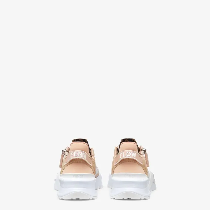 Fendi Sneakers Fendi Flow Low Top In Pink Nylon And Suede 8211 Women