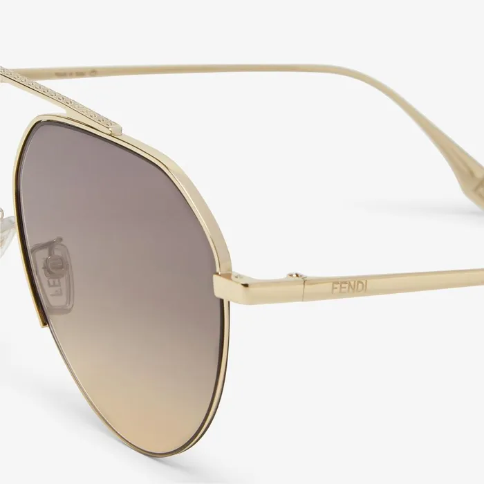 Fendi Sunglasses Fendi Travel Goldcolored Metal Sunglasses 8211 Men