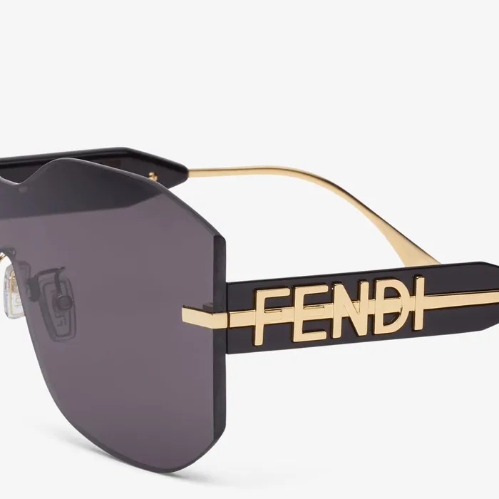 Fendi Sunglasses Fendigraphy Black Shield Sunglasses 8211 Women