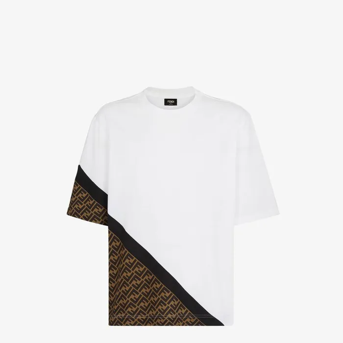 Fendi Tshirts and Polos TShirt White Jersey Tshirt 8211 Men