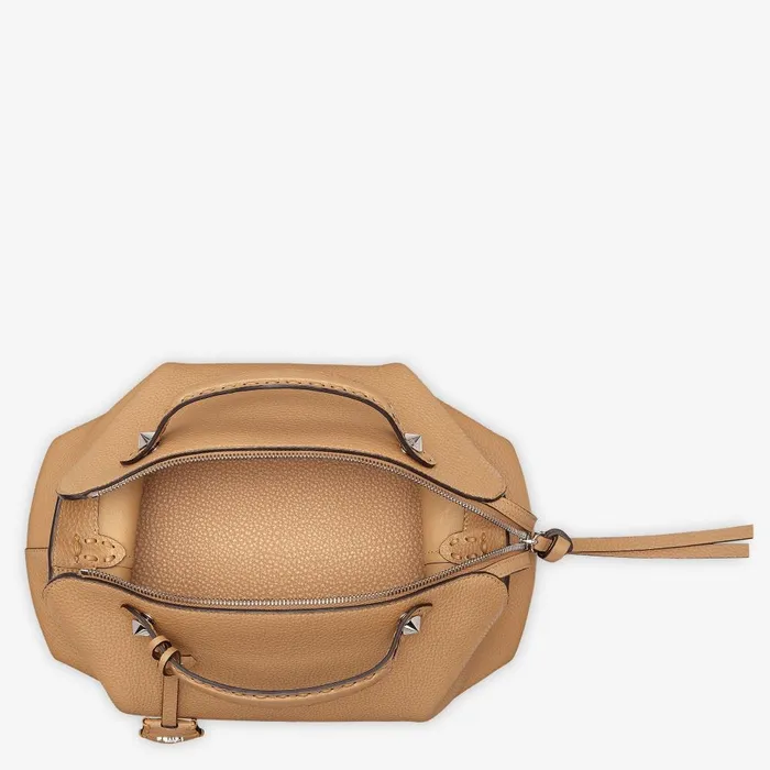 Fendi Tote Bags By The Way Selleria Large Cappuccinocolored Selleria Bag With 200 Handsewn Stitches 8211 Women