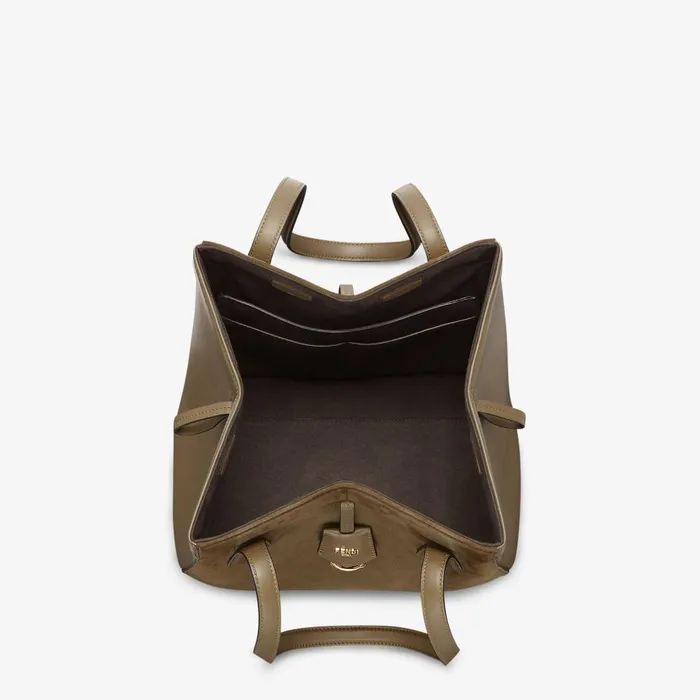 Fendi Tote Bags Fendi Origami Medium Transformable Dark Green And Leather Bag 8211 Women