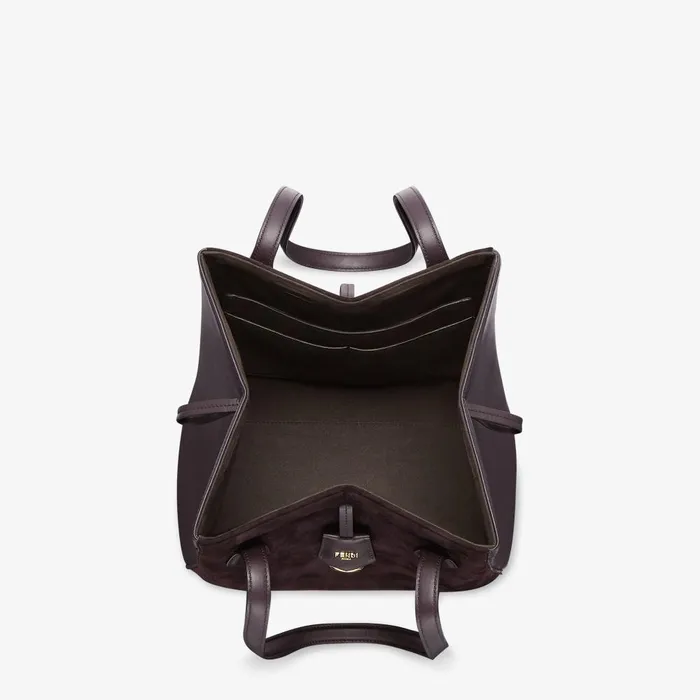 Fendi Tote Bags Fendi Origami Medium Transformable Dark Purple Suede And Leather Bag 8211 Women