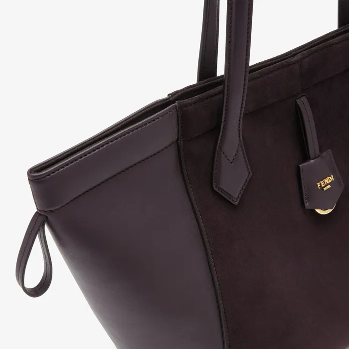 Fendi Tote Bags Fendi Origami Medium Transformable Dark Purple Suede And Leather Bag 8211 Women
