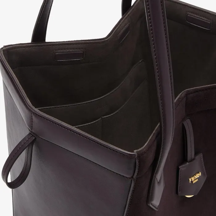 Fendi Tote Bags Fendi Origami Medium Transformable Dark Purple Suede And Leather Bag 8211 Women