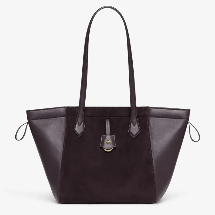 Fendi Tote Bags Fendi Origami Medium Transformable Dark Purple Suede And Leather Bag 8211 Women
