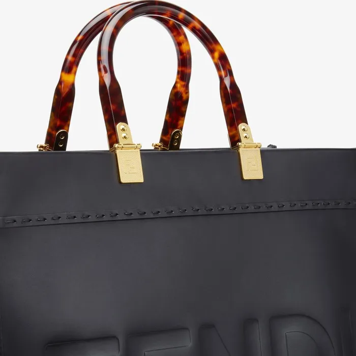 Fendi Tote Bags Fendi Sunshine Medium Black Leather Shopper 8211 Women