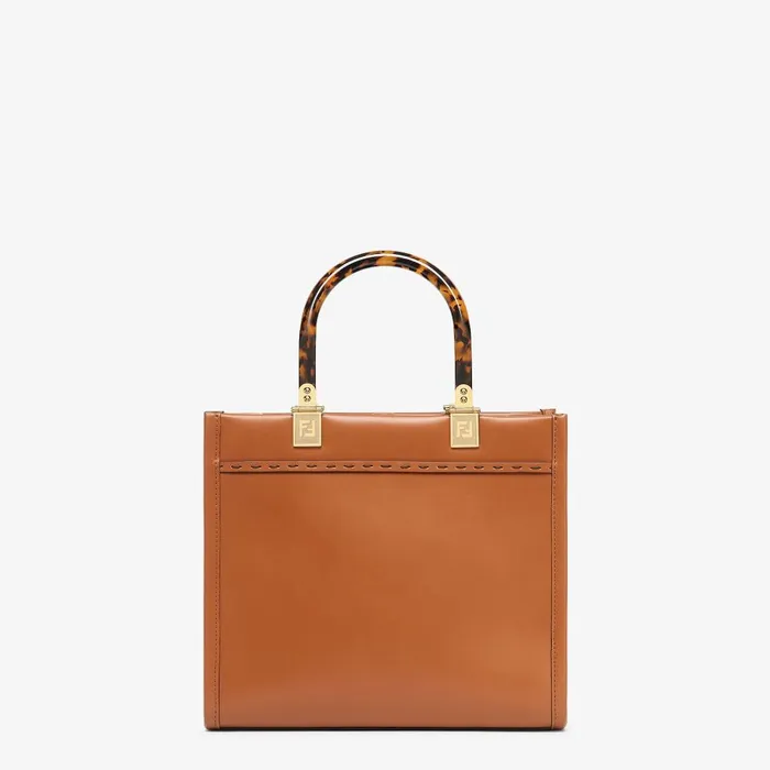 Fendi Tote Bags Fendi Sunshine Small Brown Calfskin Bag 8211 Women