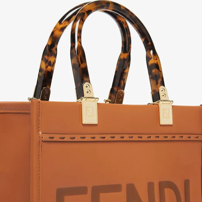 Fendi Tote Bags Fendi Sunshine Small Brown Calfskin Bag 8211 Women