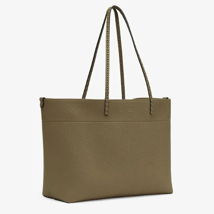 Fendi Tote Bags Medium Roll Bag Green Selleria Shopper With 218 Handsewn Topstitches 8211 Women