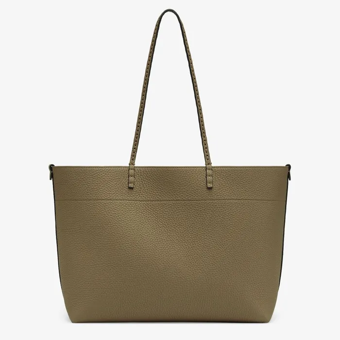 Fendi Tote Bags Medium Roll Bag Green Selleria Shopper With 218 Handsewn Topstitches 8211 Women