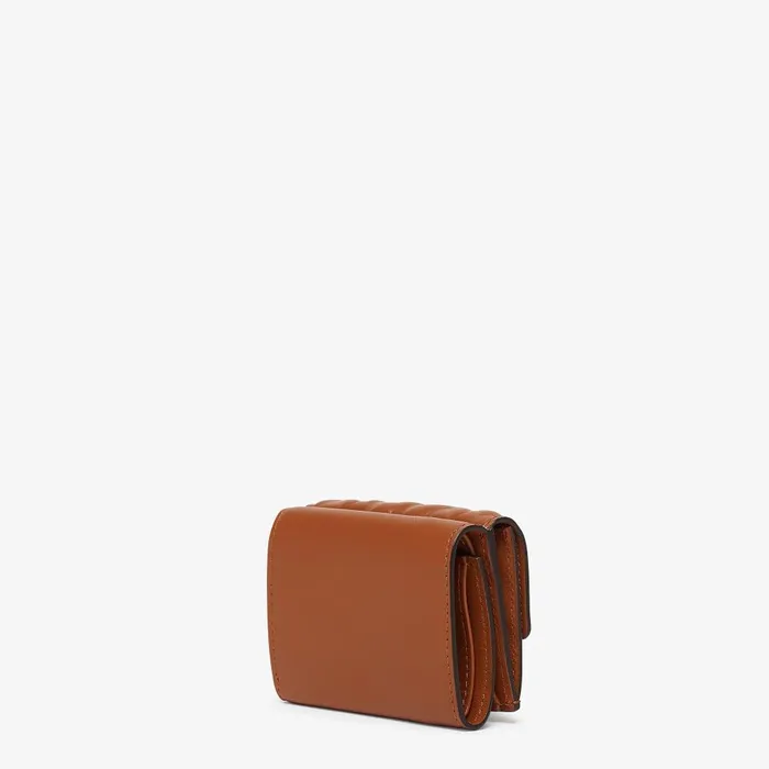 Fendi Wallets Baguette Micro Trifold Brown Nappa Leather Wallet 8211 Women