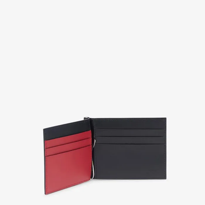 Fendi Wallets Fendi Shadow Card Holder Black Leather Money Clip 8211 Men