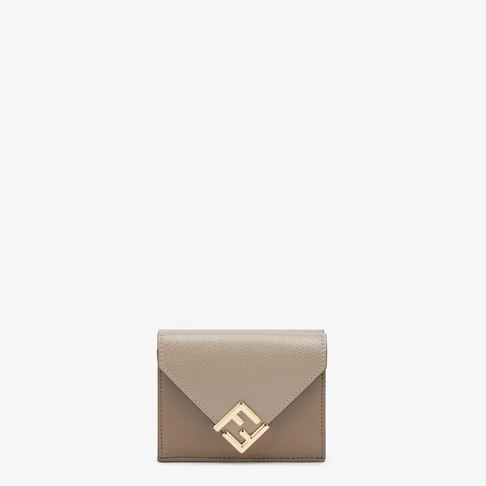 Fendi Wallets FF Diamonds Wallet Twotone Gray And Dove Gray Leather Wallet 8211 Women Fendi Wallets FF Diamonds Wallet Twotone Gray And Dove Gray Leather Wallet 8211 Women