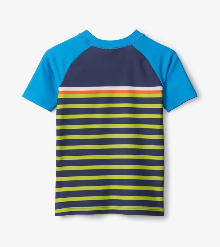 Fish Stripes Short Sleeve Rashguard Hatley