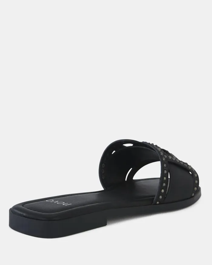 Flat Sandals NOVO Shoes Women SCANDI BLACK Sandals