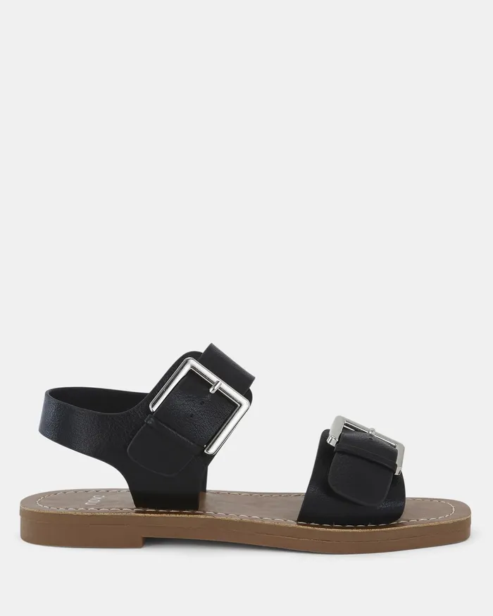 Flat Sandals NOVO Shoes Women TIERNEY BLACK Strappy Sandals