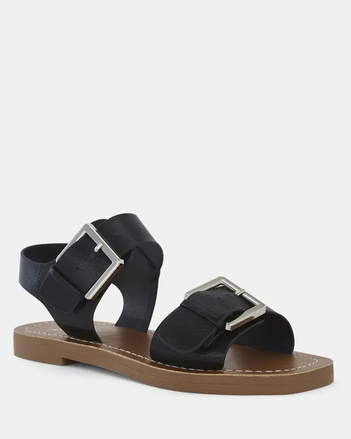 Flat Sandals NOVO Shoes Women TIERNEY BLACK Strappy Sandals