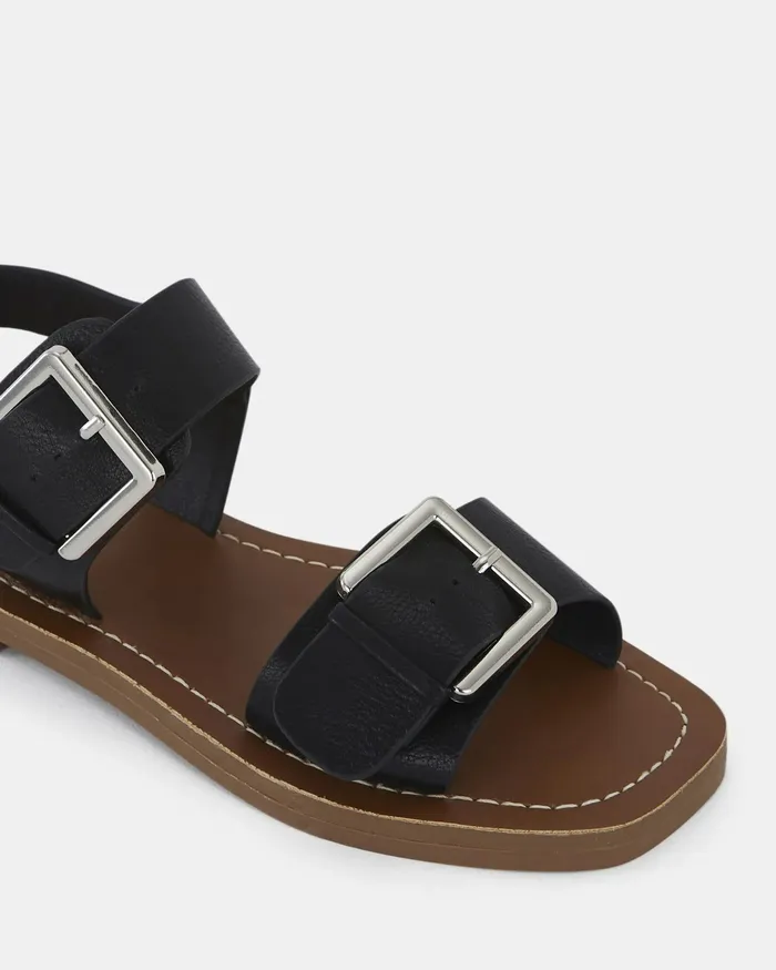 Flat Sandals NOVO Shoes Women TIERNEY BLACK Strappy Sandals