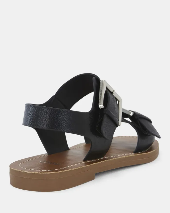 Flat Sandals NOVO Shoes Women TIERNEY BLACK Strappy Sandals