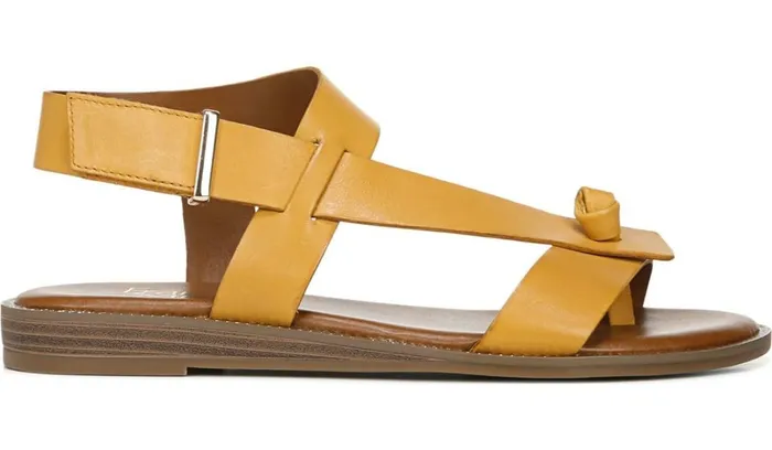 Flat Sandals Women Franco Sarto Franco Glenni Sandal Golden Rod Leather