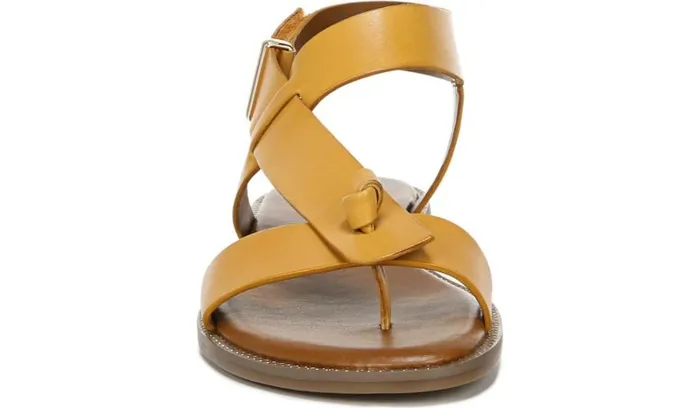 Flat Sandals Women Franco Sarto Franco Glenni Sandal Golden Rod Leather