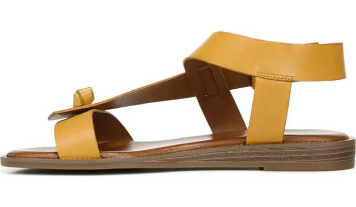 Flat Sandals Women Franco Sarto Franco Glenni Sandal Golden Rod Leather