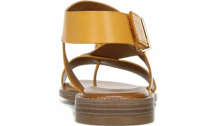 Flat Sandals Women Franco Sarto Franco Glenni Sandal Golden Rod Leather