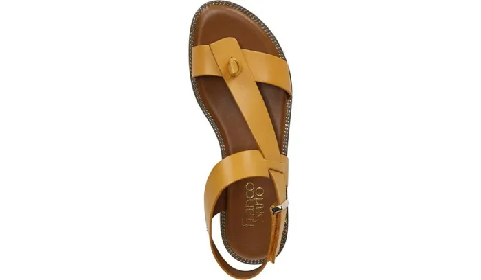 Flat Sandals Women Franco Sarto Franco Glenni Sandal Golden Rod Leather