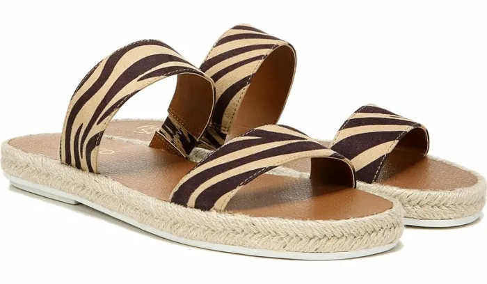 Flat Sandals Women Franco Sarto Franco Posie Espadrille Slide Sandal New Nude
