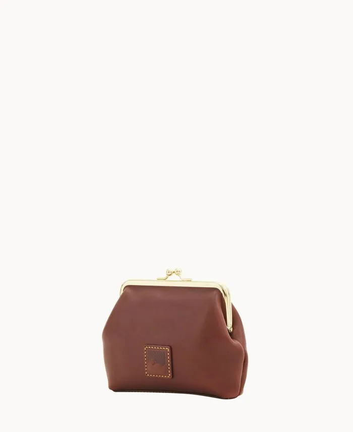 Florentine Large Framed Purse Chestnut ManWoman Dooney and Bourke Wallets Florentine Large Framed Purse Chestnut ManWoman Dooney and Bourke Wallets