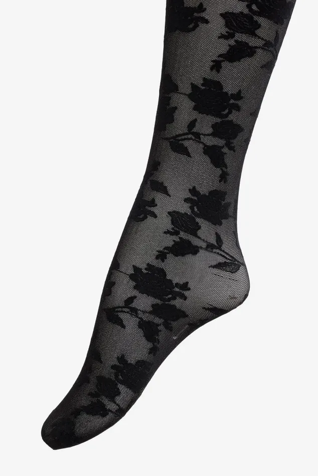 For Love and Lemons Accessories Floral Knit Tights Black 8211 Women For Love and Lemons Accessories Floral Knit Tights Black 8211 Women