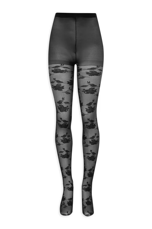 For Love and Lemons Accessories Floral Knit Tights Black 8211 Women For Love and Lemons Accessories Floral Knit Tights Black 8211 Women