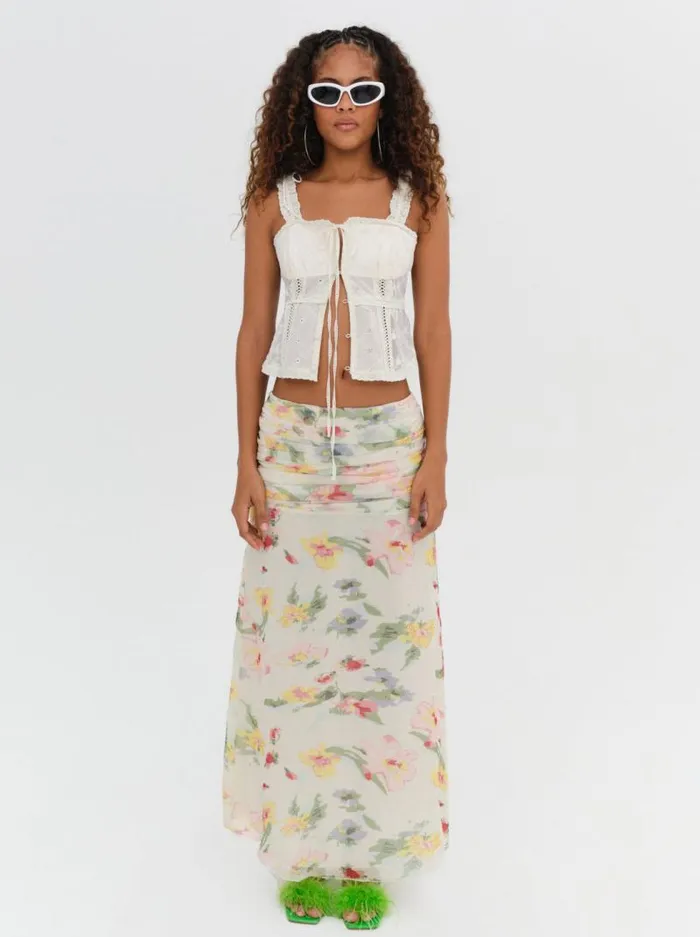 For Love and Lemons Bottoms Abby Maxi Skirt Multi 8211 Women