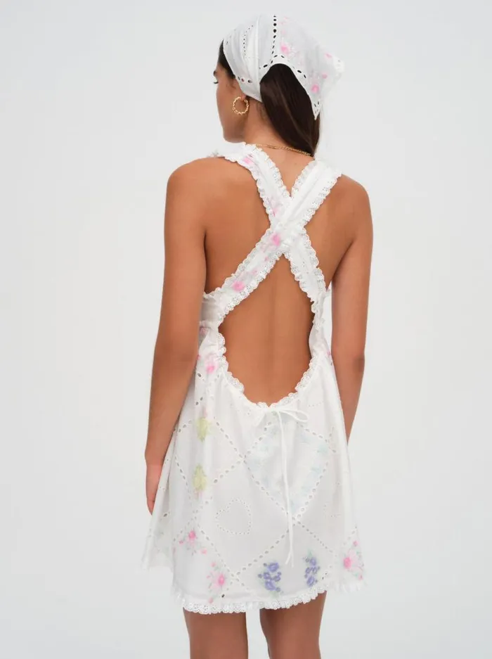 For Love and Lemons Dresses Andrea Embroidered Mini Dress White 8211 Women For Love and Lemons Dresses Andrea Embroidered Mini Dress White 8211 Women