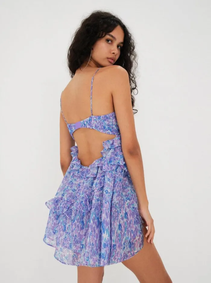 For Love and Lemons Dresses Debbie Mini Dress Purple 8211 Women For Love and Lemons Dresses Debbie Mini Dress Purple 8211 Women