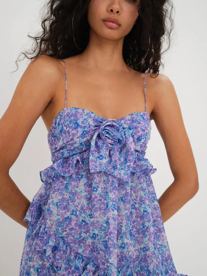 For Love and Lemons Dresses Debbie Mini Dress Purple 8211 Women For Love and Lemons Dresses Debbie Mini Dress Purple 8211 Women