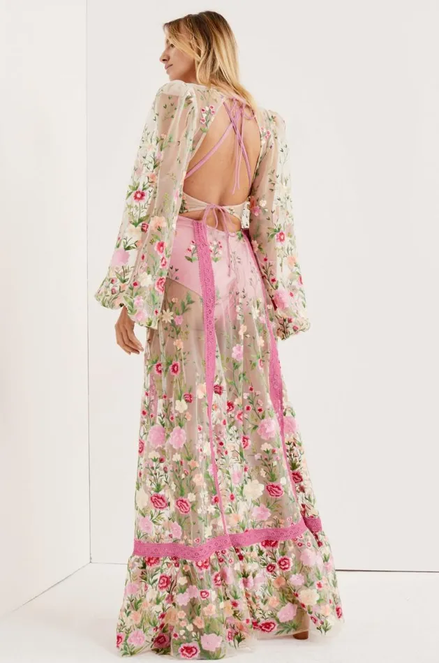 For Love and Lemons Dresses Luna Maxi Dress Pink 8211 Women For Love and Lemons Dresses Luna Maxi Dress Pink 8211 Women