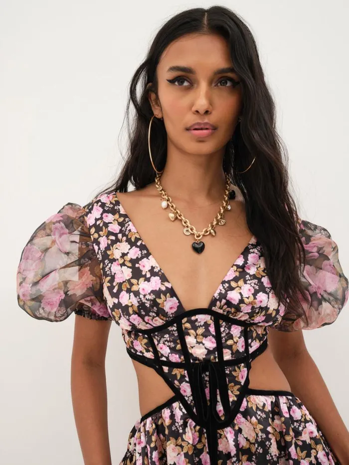 For Love and Lemons Dresses Maddison Midi Dress Black 8211 Women For Love and Lemons Dresses Maddison Midi Dress Black 8211 Women