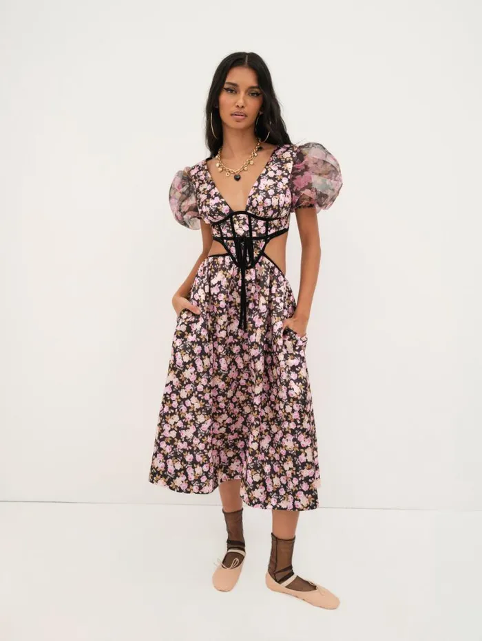 For Love and Lemons Dresses Maddison Midi Dress Black 8211 Women For Love and Lemons Dresses Maddison Midi Dress Black 8211 Women